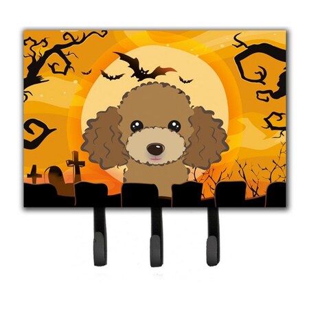 Jensendistributionservices Halloween Chocolate Brown Poodle Leash & Key Holder MI1718290